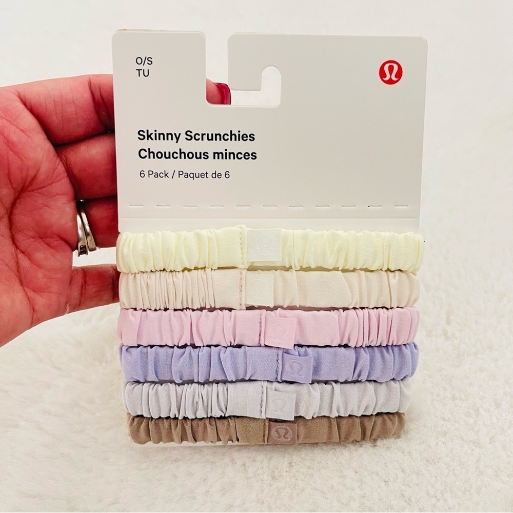 lululemon athletica Pastel 6 Skinny Scrunchies Set